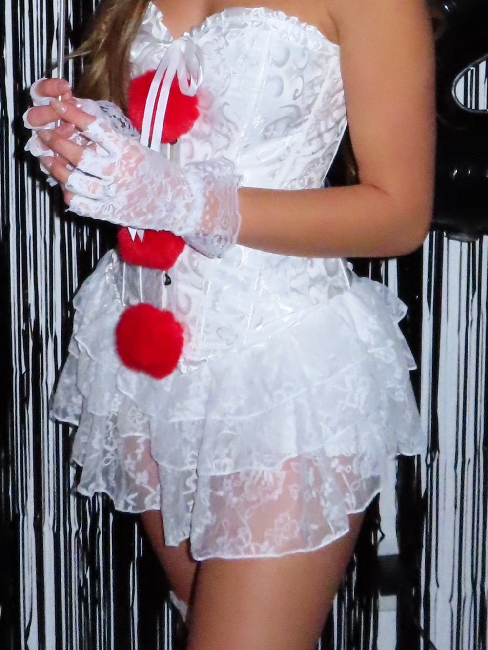 White Lace Corset Skirt